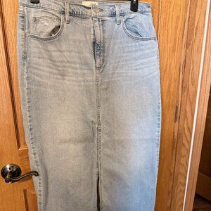 Women's Full Length Denim Skirt